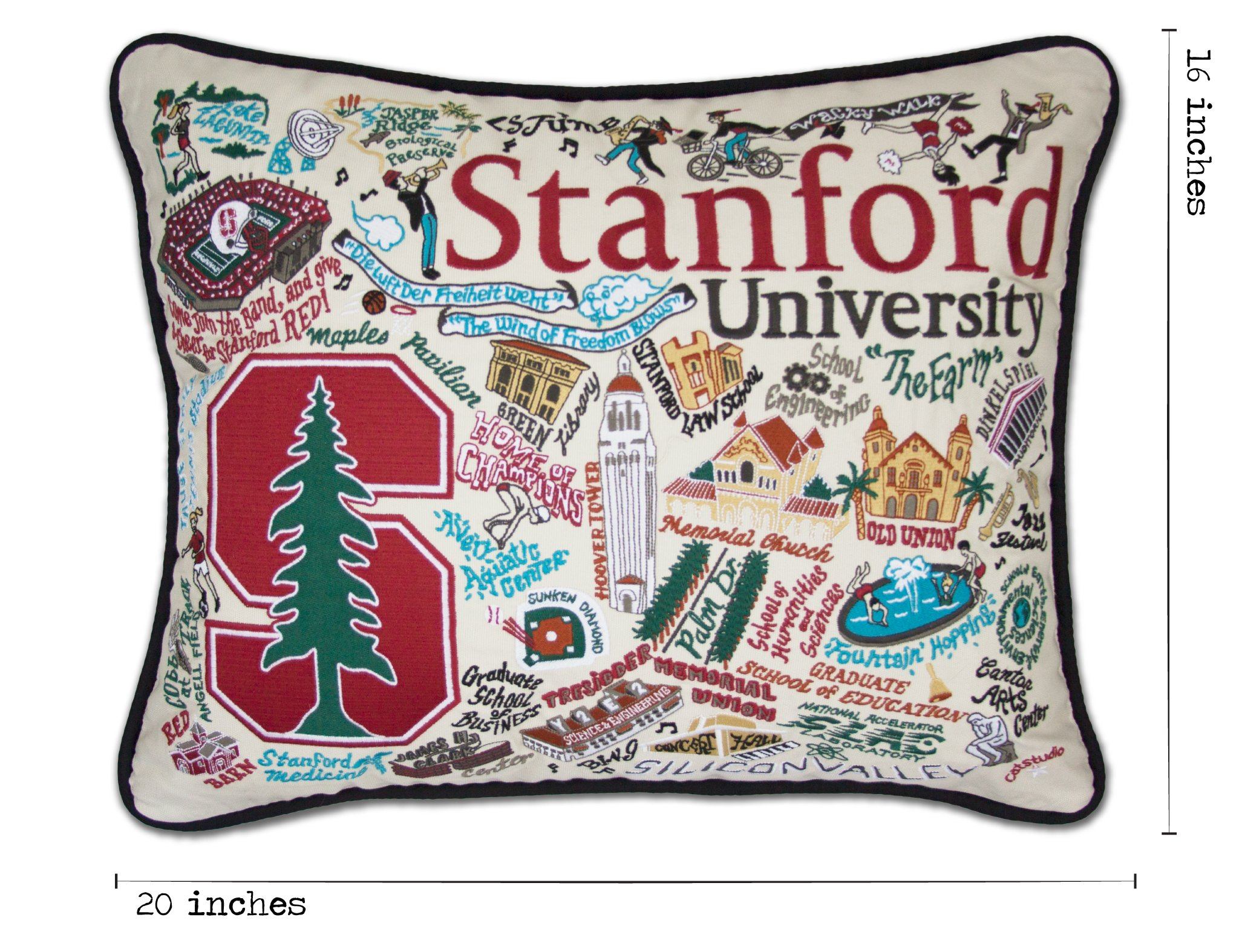 Stanford Embroidered Pillow | Collegiate Collection by catstudio