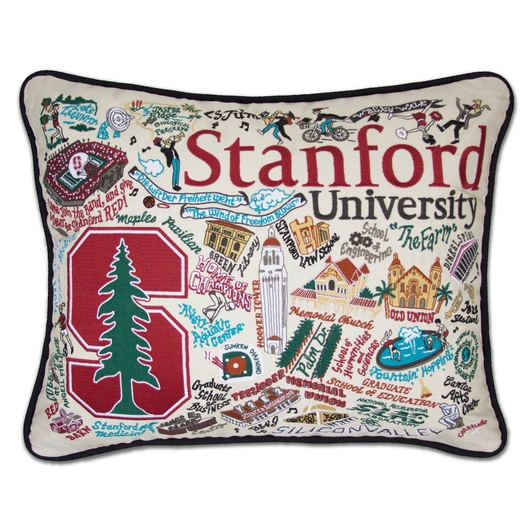 Stanford University Collegiate Embroidered Pillow - catstudio