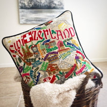 Load image into Gallery viewer, Switzerland Hand-Embroidered Pillow - catstudio
