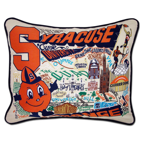 Syracuse University Collegiate Embroidered Pillow - catstudio