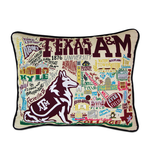 Texas A&M University Collegiate Embroidered Pillow Pillow catstudio 