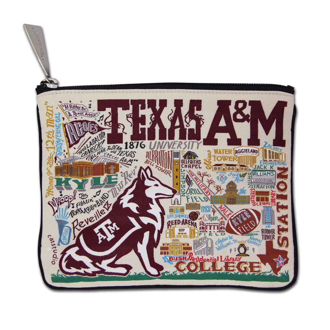 Texas A&M University Collegiate Zip Pouch Pouch catstudio