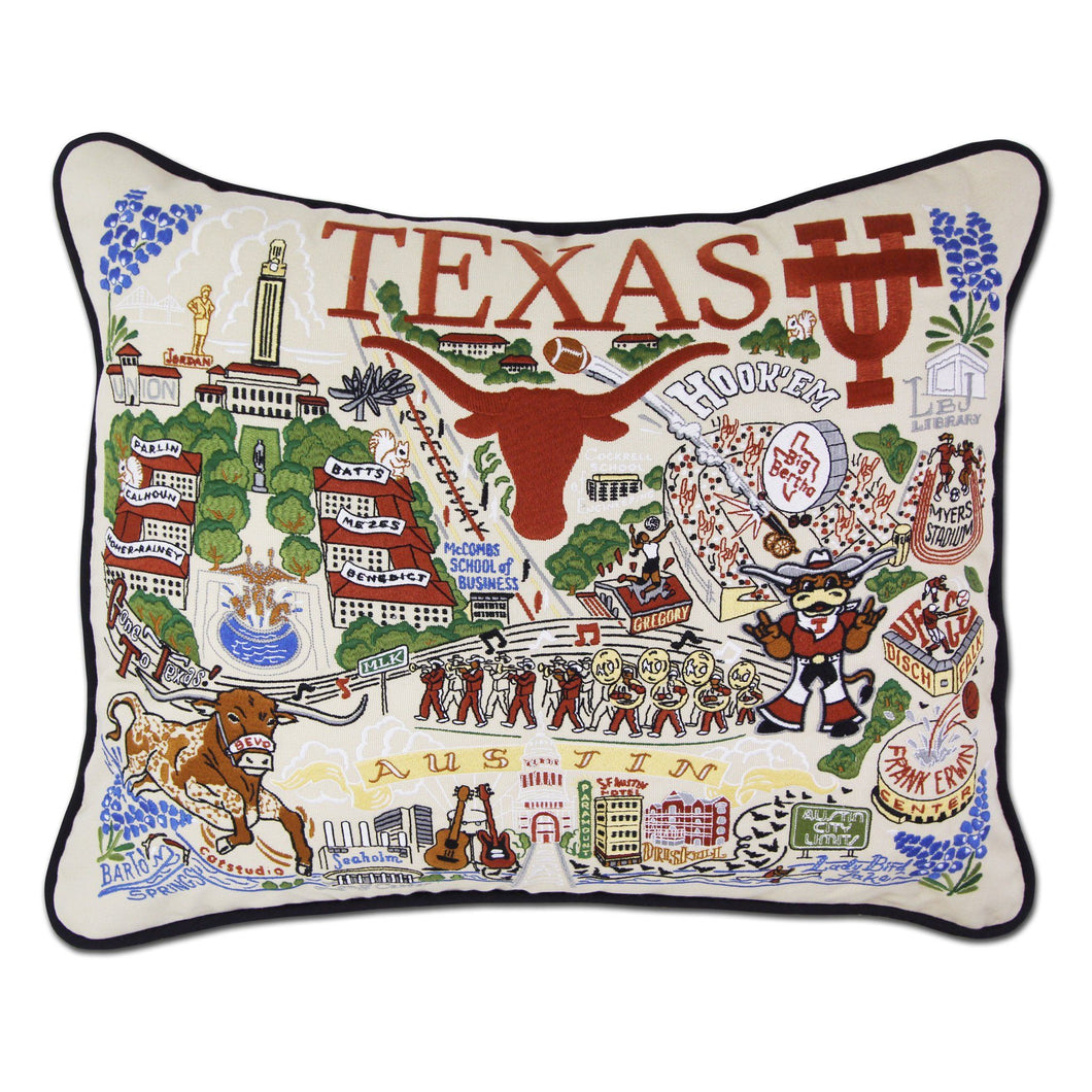 Texas, University of Collegiate Embroidered Pillow - Coming Soon! Pillow catstudio 