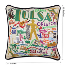Load image into Gallery viewer, Tulsa Hand-Embroidered Pillow - catstudio
