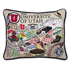 Load image into Gallery viewer, Utah, University of Collegiate Embroidered Pillow - catstudio 
