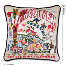 Load image into Gallery viewer, Vancouver Hand-Embroidered Pillow - catstudio
