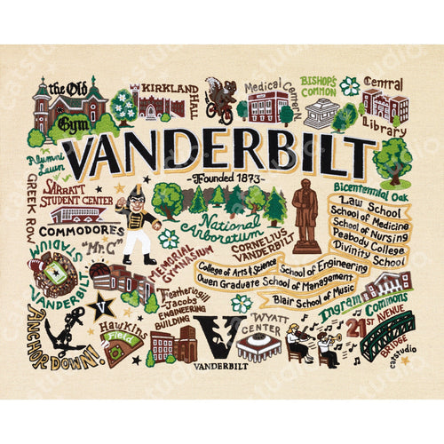 Vanderbilt University Collegiate Fine Art Print - catstudio