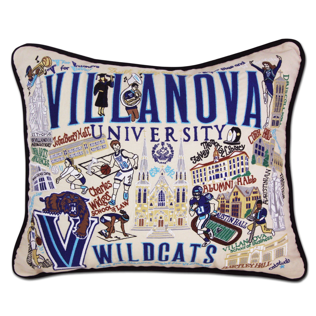 Villanova University Collegiate Embroidered Pillow - catstudio