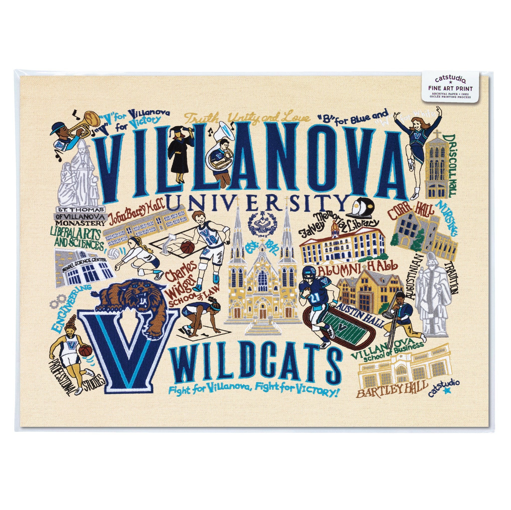 Villanova University Fine Art Print | Collegiate Collection by