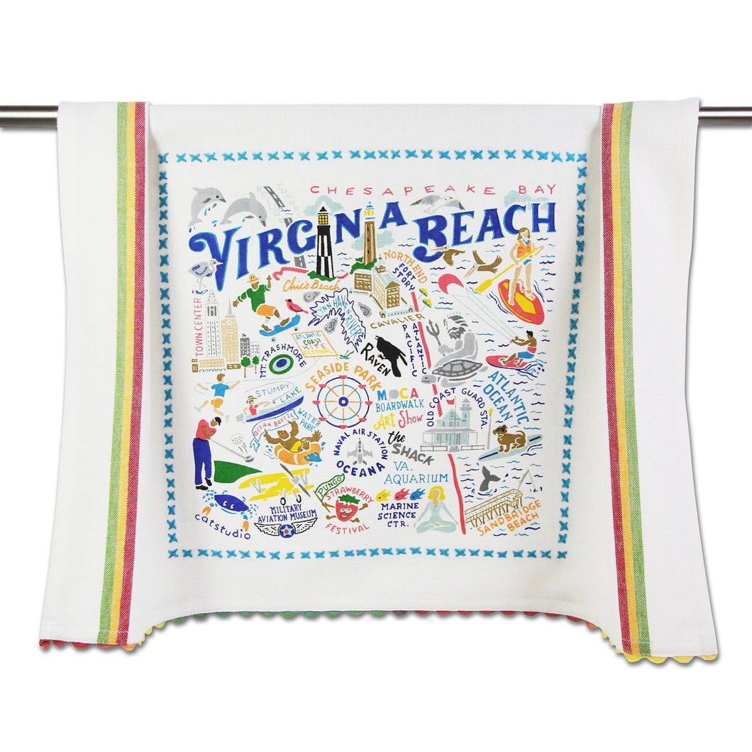Virginia Beach Dish Towel - catstudio 