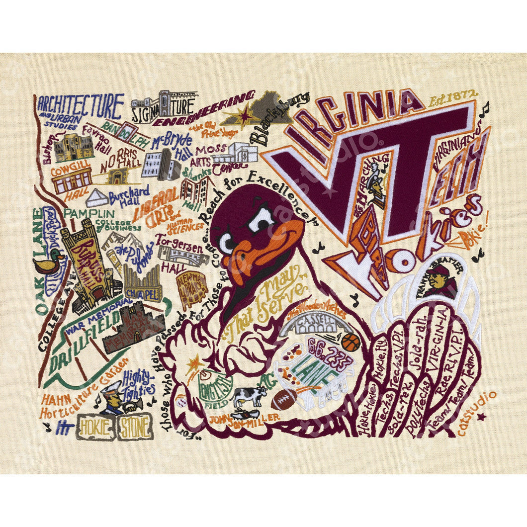 Virginia Tech Collegiate Fine Art Print - catstudio