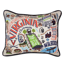 Load image into Gallery viewer, Virginia, University of Collegiate Embroidered Pillow - catstudio 
