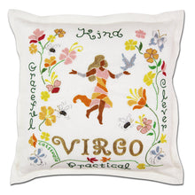 Load image into Gallery viewer, Virgo Astrology Hand-Embroidered Pillow - catstudio
