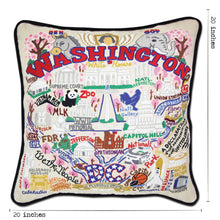Load image into Gallery viewer, Washington DC Hand-Embroidered Pillow - catstudio
