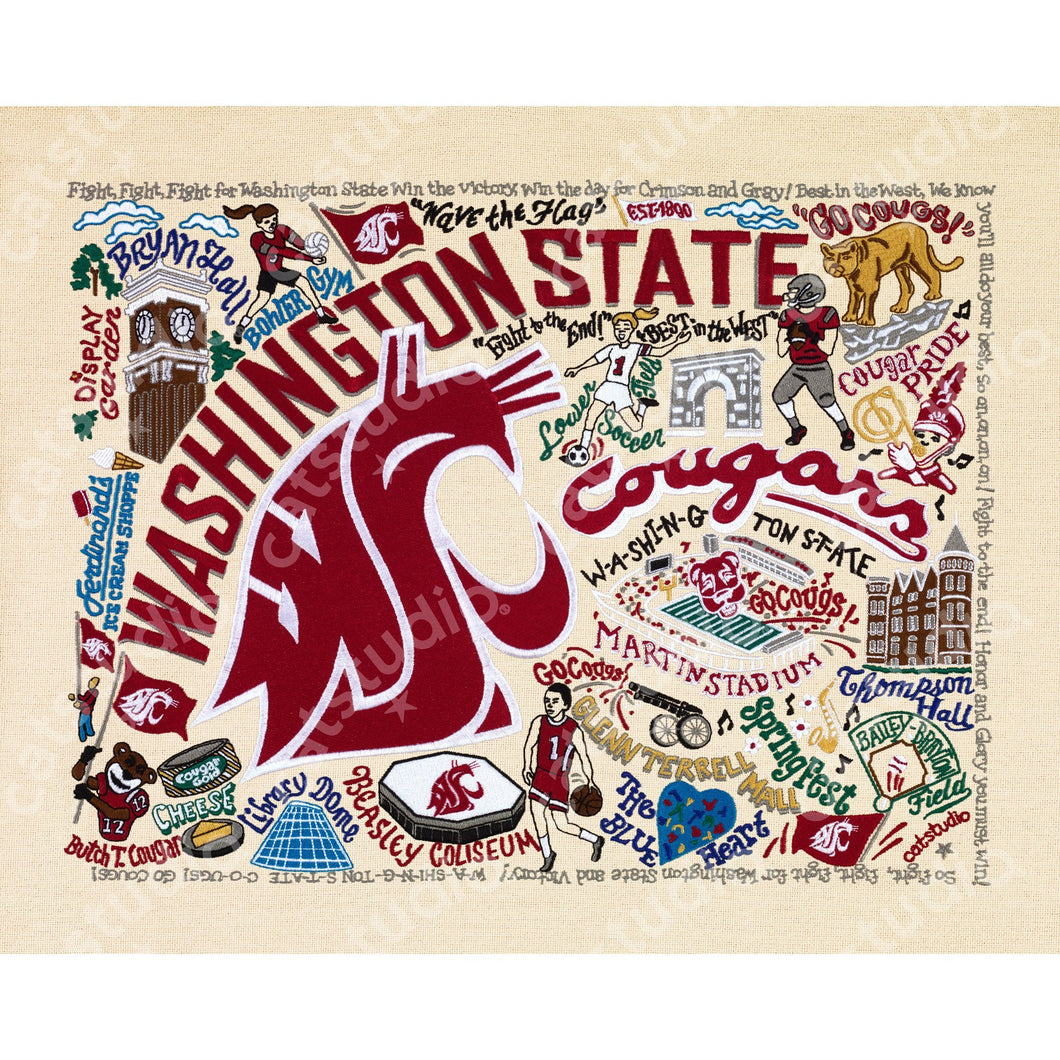 Washington State University Collegiate Fine Art Print - catstudio