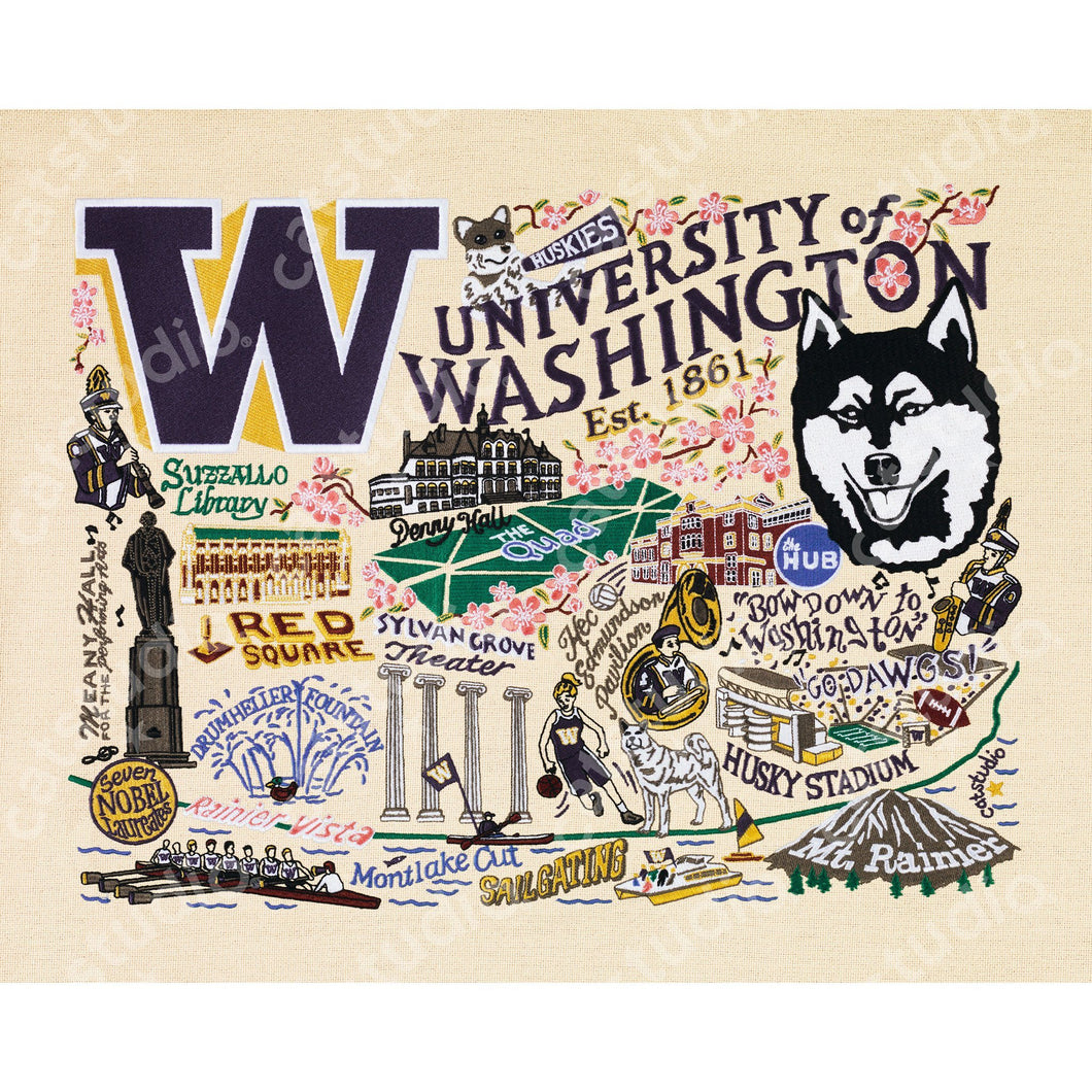 Washington, University of Collegiate Fine Art Print - catstudio 