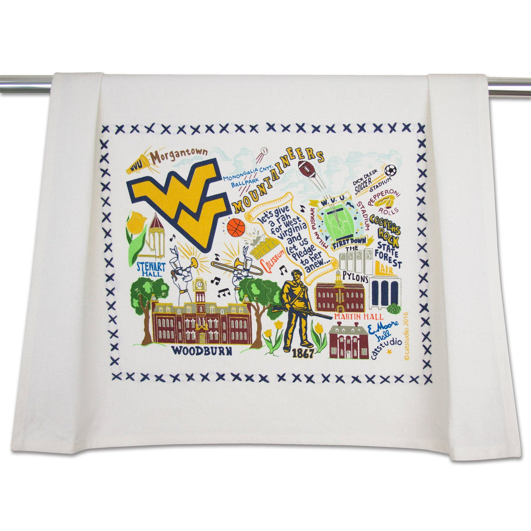 West Virginia University Collegiate Dish Towel - catstudio 