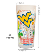 Load image into Gallery viewer, West Virginia University Collegiate Drinking Glass - catstudio 
