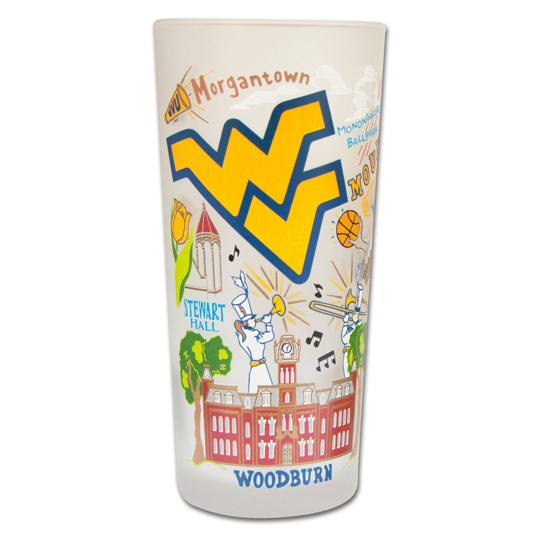 West Virginia University Collegiate Drinking Glass - catstudio 