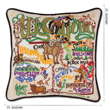 Load image into Gallery viewer, Wyoming Hand-Embroidered Pillow - catstudio
