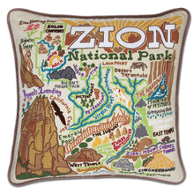 Load image into Gallery viewer, Zion Hand-Embroidered Pillow - catstudio

